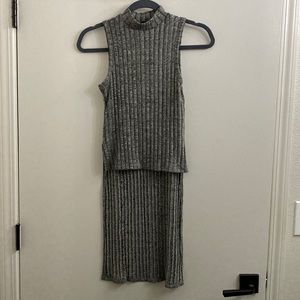 Collared, sweater style tank with tailed back